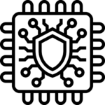 Cybersecurity icon black